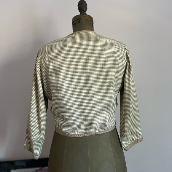 Vintage Cropped Houndstooth Jacket - Picture 7 of 10